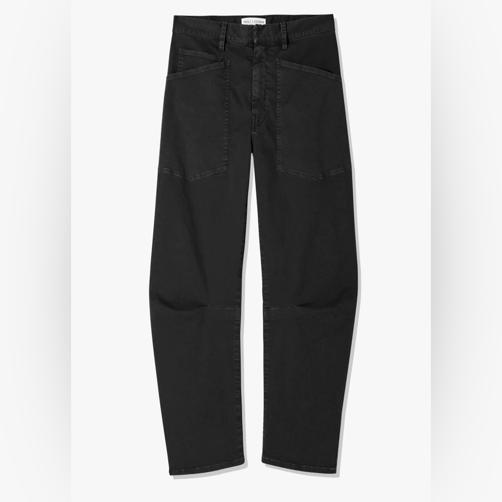 Nili Lotan Shon Barrel Leg Pant, Carbon size 0 EUC